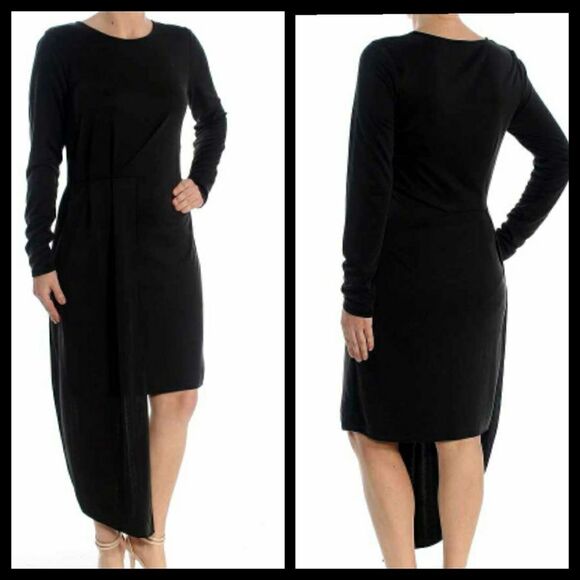 Bar III Asymmetrical Long Sleeve Dress Medium NWT - Picture 1 of 4